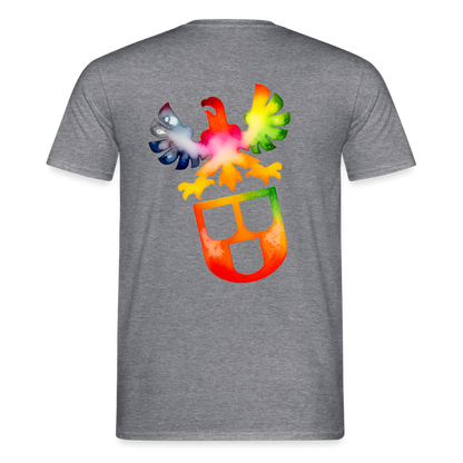 Unisex T-Shirt "Maler" (beidseitig bedruckt) Graphit meliert Männer T-Shirt