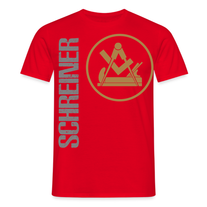 Unisex T-Shirt "Schreiner" Rot Männer T-Shirt