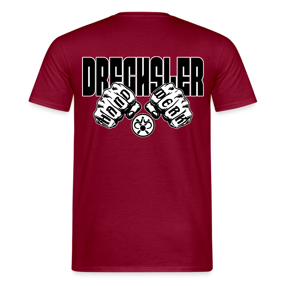 Unisex T-Shirt "Drechsler" (beidseitig bedruckt) Ziegelrot Männer T-Shirt