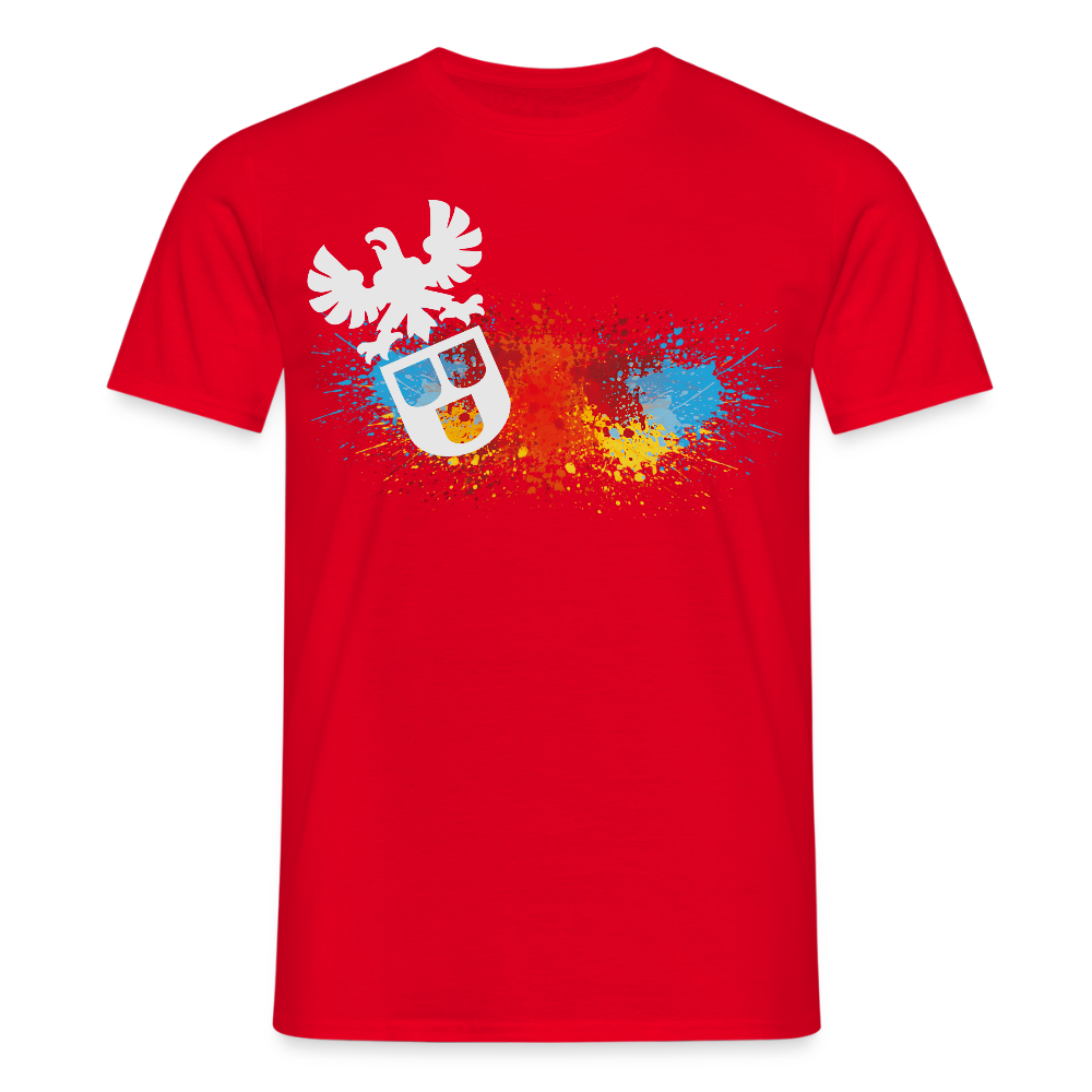 Unisex T-Shirt "Splash-Maler" Rot Männer T-Shirt