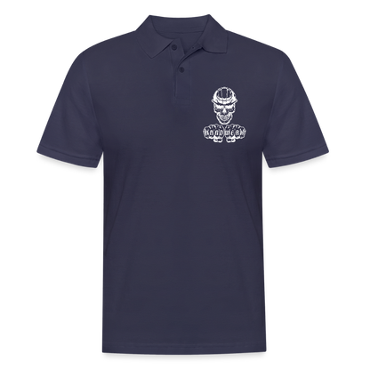 Männer Poloshirt "Skull-Helm-Handwerk" Navy Männer Poloshirt