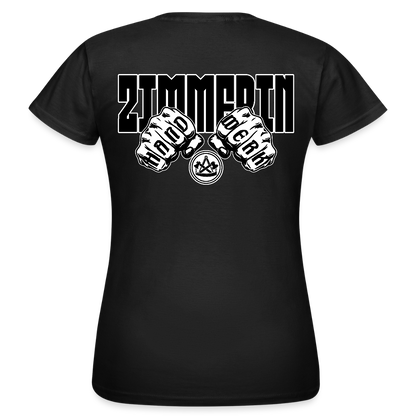 Frauen T-Shirt "Zimmerin" (beidseitig bedruckt) Schwarz Frauen T-Shirt