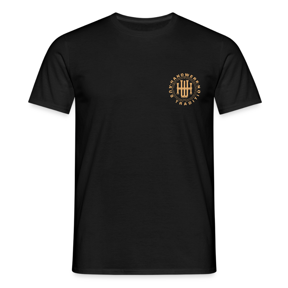 Unisex T-Shirt "Handwerk" (beidseitig bedruckt) Schwarz Männer T-Shirt