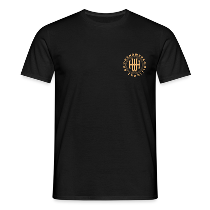 Unisex T-Shirt "Handwerk" (beidseitig bedruckt) Schwarz Männer T-Shirt