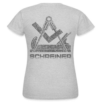 Frauen T-Shirt "Schreiner" Grau meliert Frauen T-Shirt