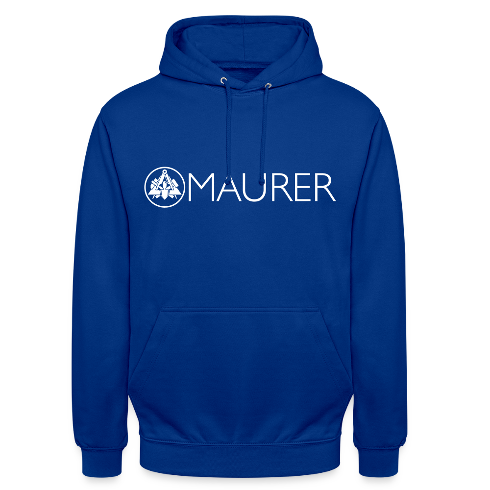 Unisex Hoodie "Maurer" Royalblau Unisex Hoodie