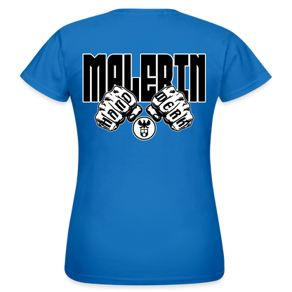 Frauen T-Shirt "Malerin" (beidseitig bedruckt) Royalblau Frauen T-Shirt