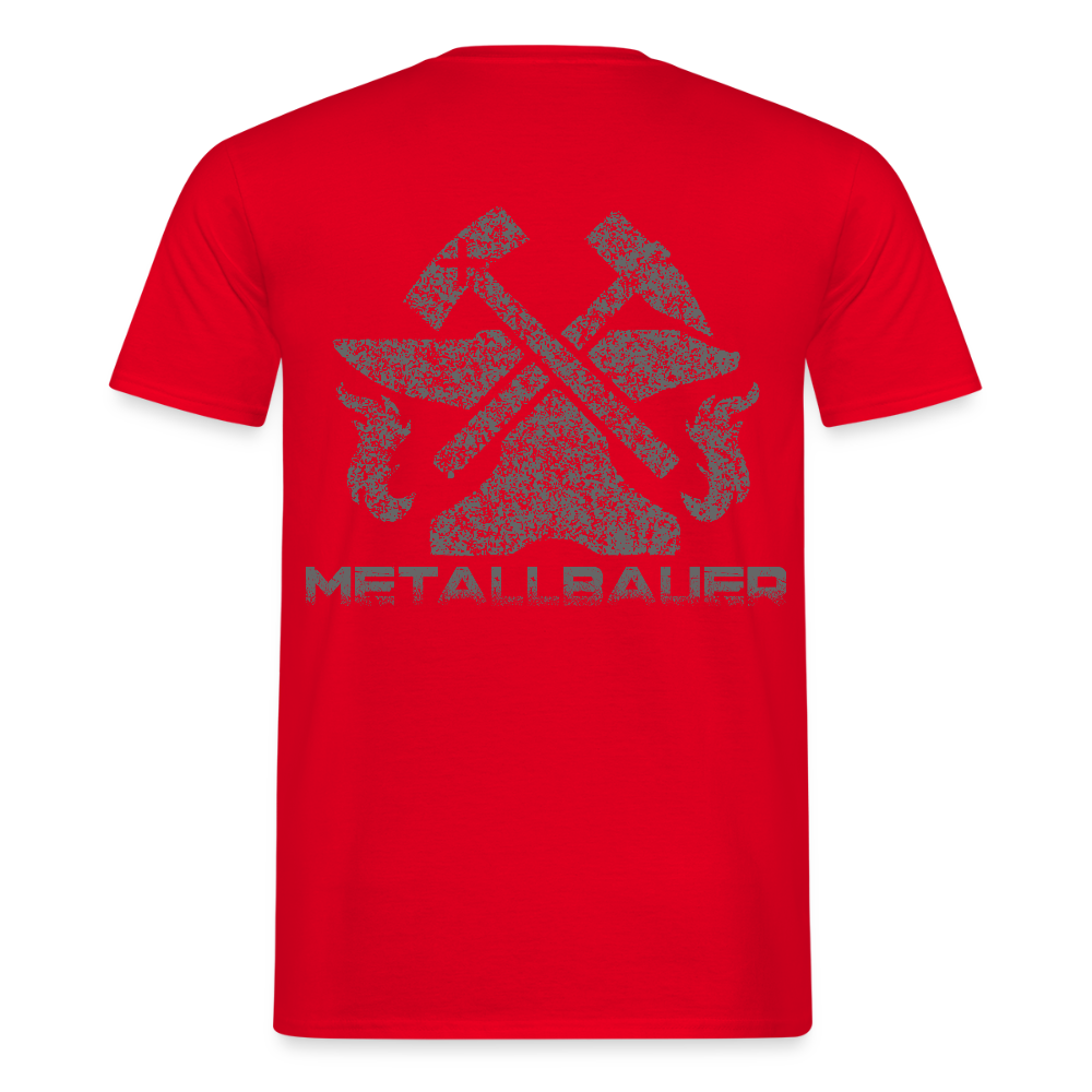 Unisex T-Shirt "Metallbauer" Rot Männer T-Shirt