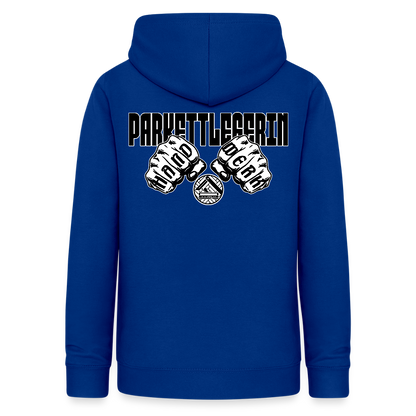 Frauen Hoodie "Parkettlegerin (beidseitig beruckt) Royalblau Frauen Hoodie