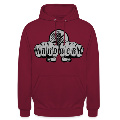 Unisex Hoodie "Fliesenleger" Bordeaux Unisex Hoodie