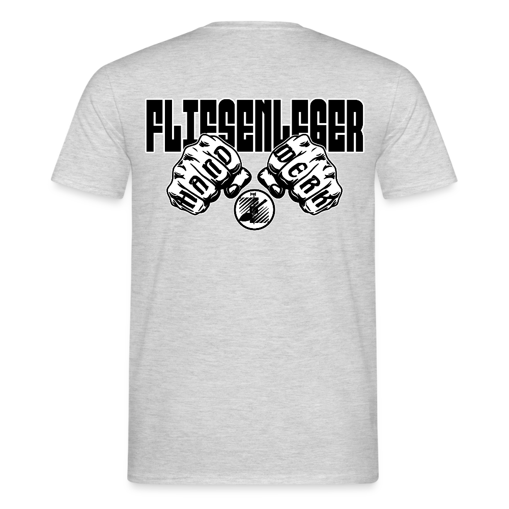 Unisex T-Shirt "Fliesenleger" Grau meliert Männer T-Shirt