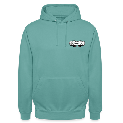 Unisex Hoodie "Heizungsbauer" (beidseitig bedruckt) - Pastelltürkis
