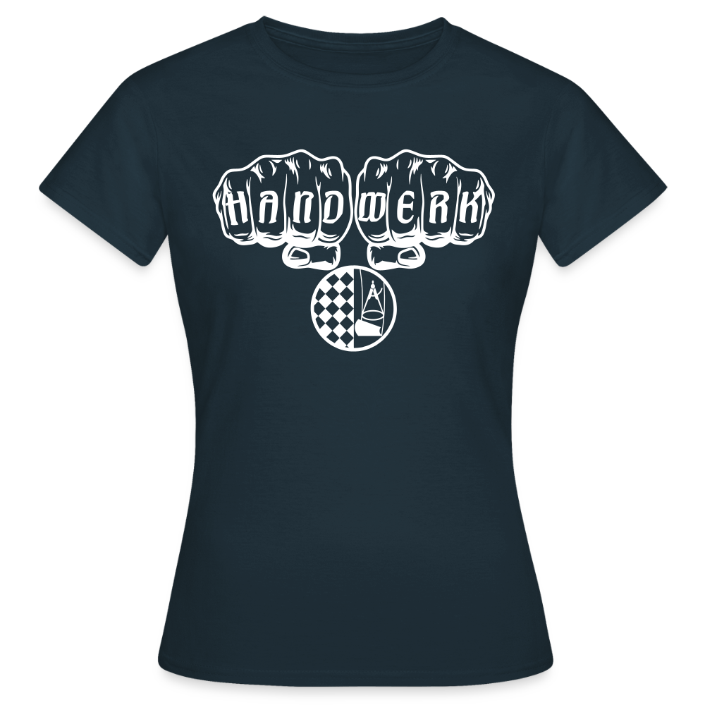 Frauen T-Shirt "Bodenleger" Navy Frauen T-Shirt