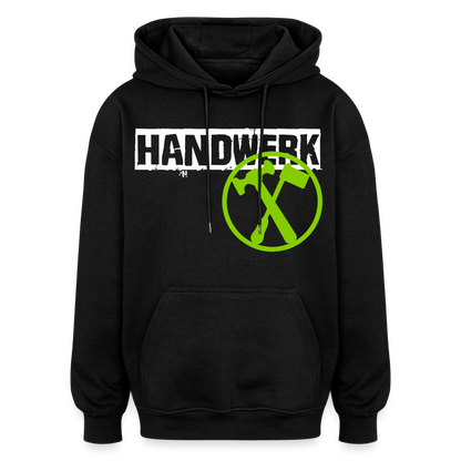 Oversized Unisex Hoodie "Installateur" Schwarz Oversized Unisex Hoodie