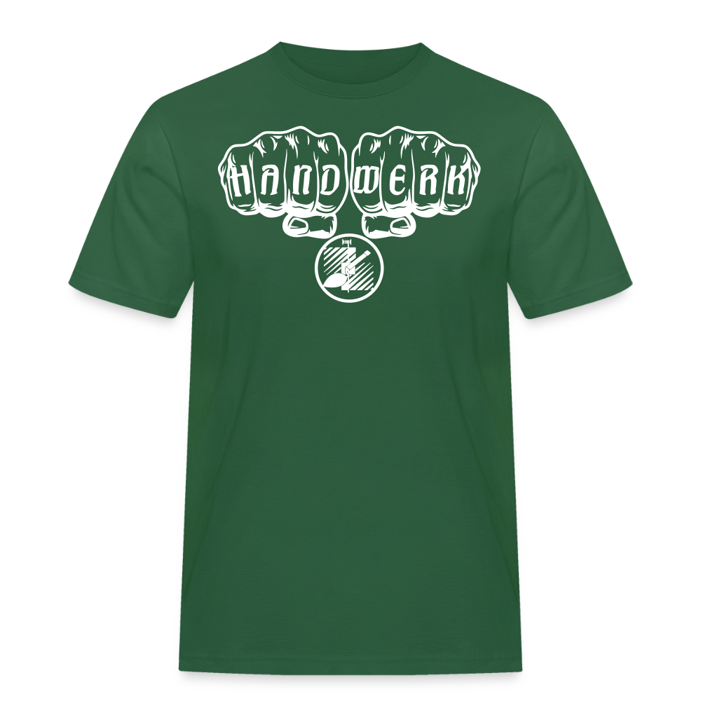 Männer Workwear T-Shirt "Fliesenleger" - Flaschengrün