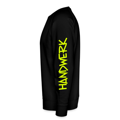 Unisex Premium Pullover "Klimatechniker" neongelb - Schwarz