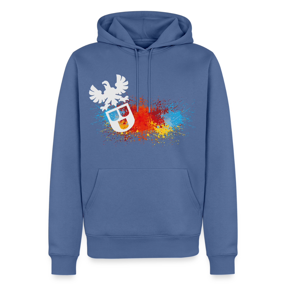 Männer Premium Hoodie "Maler-Splash" Taubenblau Männer Premium Hoodie