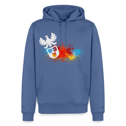 Männer Premium Hoodie "Maler-Splash" Taubenblau Männer Premium Hoodie