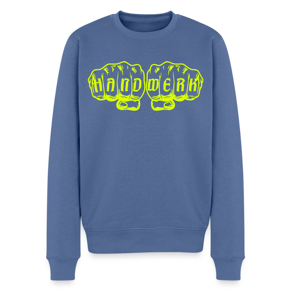 Unisex Premium Pullover "Isolierer" neongelb Taubenblau Männer Premium Pullover