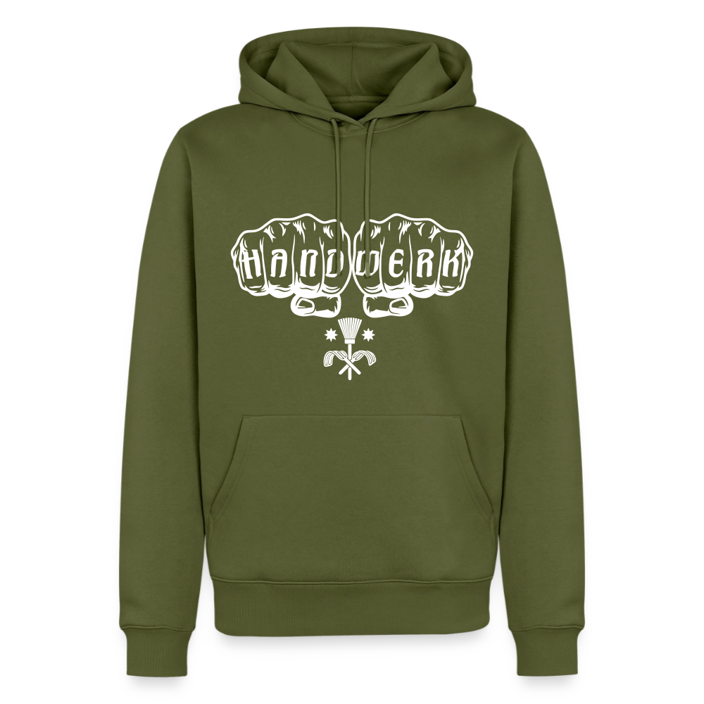 Herren Premium Hoodie von Spreadconnect mit Schornsteinfeger-Design, bequeme Passform und weicher Stoff, sichtbares Logo auf der Brust