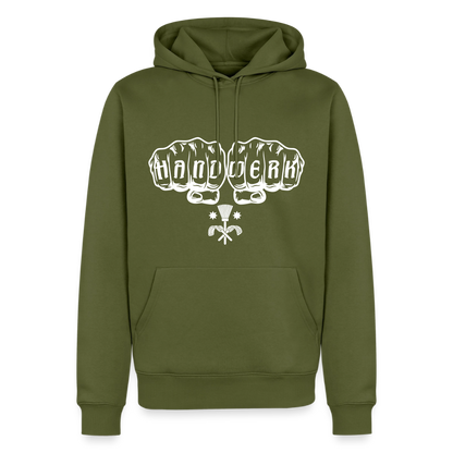 Herren Premium Hoodie von Spreadconnect mit Schornsteinfeger-Design, bequeme Passform und weicher Stoff, sichtbares Logo auf der Brust