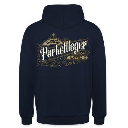 Unisex Hoodie "Parkettleger" Nostalgie Handwerk Navy Unisex Hoodie