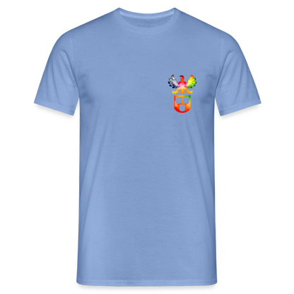 Unisex T-Shirt "Maler" (beidseitig bedruckt) - carolina blue