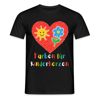 Unisex T-Shirt "Farben für Kinderherzen" Schwarz Männer T-Shirt