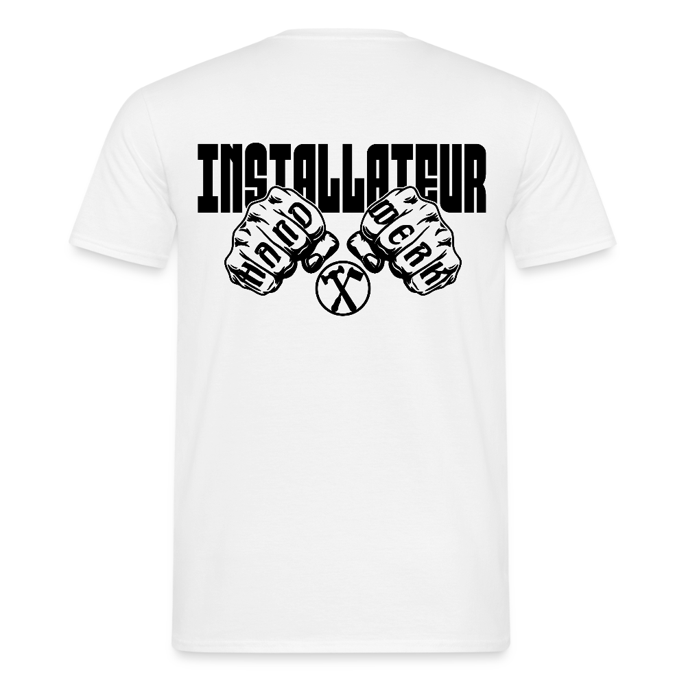 Unisex T-Shirt "Installateur" Weiß Männer T-Shirt
