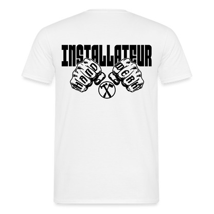 Unisex T-Shirt "Installateur" Weiß Männer T-Shirt