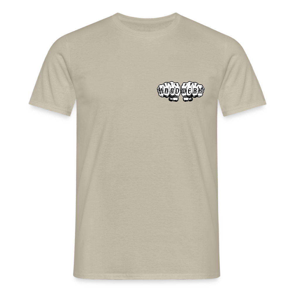 Unisex T-Shirt "Drechsler" (beidseitig bedruckt) - Sandbeige