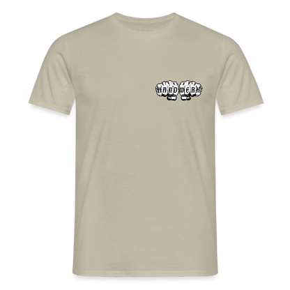Unisex T-Shirt "Drechsler" (beidseitig bedruckt) - Sandbeige
