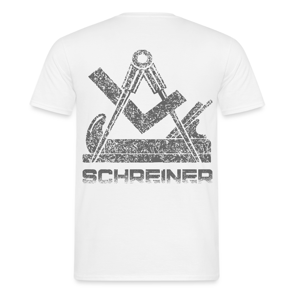 Unisex T-Shirt "Schreiner" Weiß Männer T-Shirt
