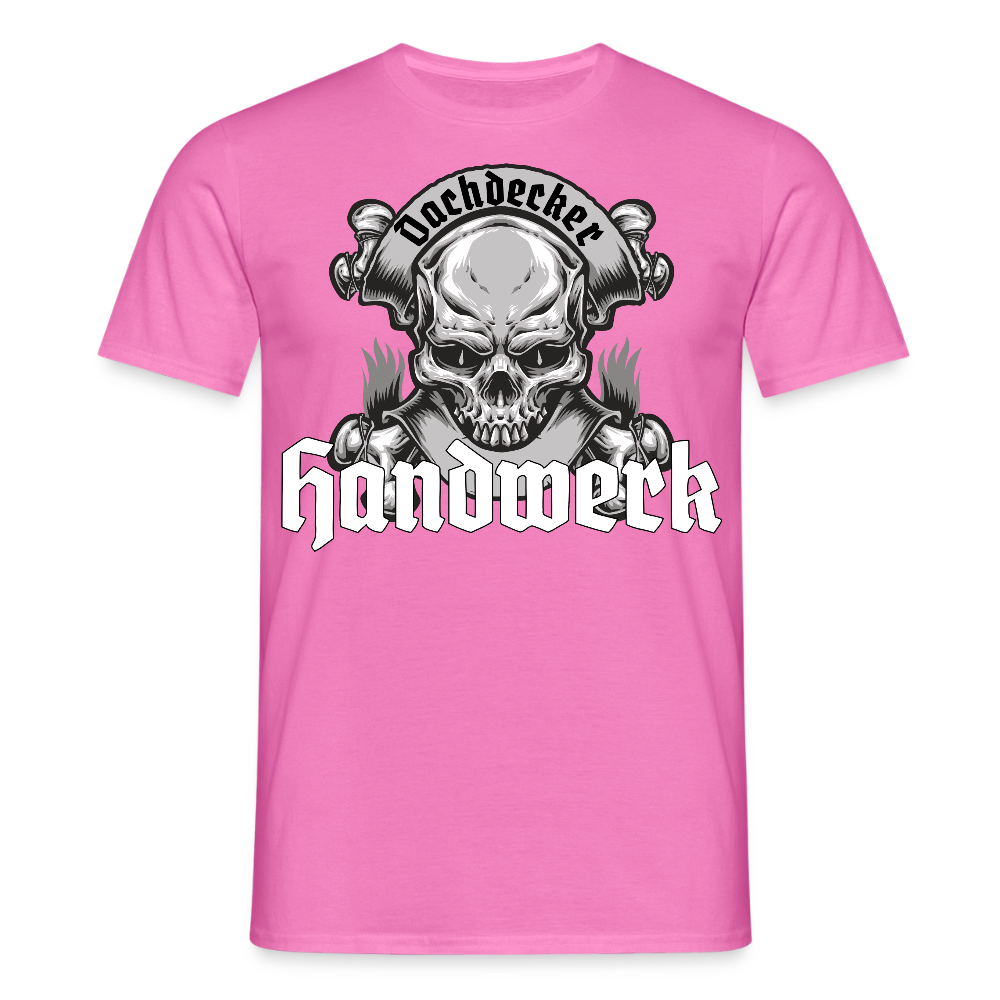 Unisex T-Shirt "Skull-Dachdecker" Pink Männer T-Shirt