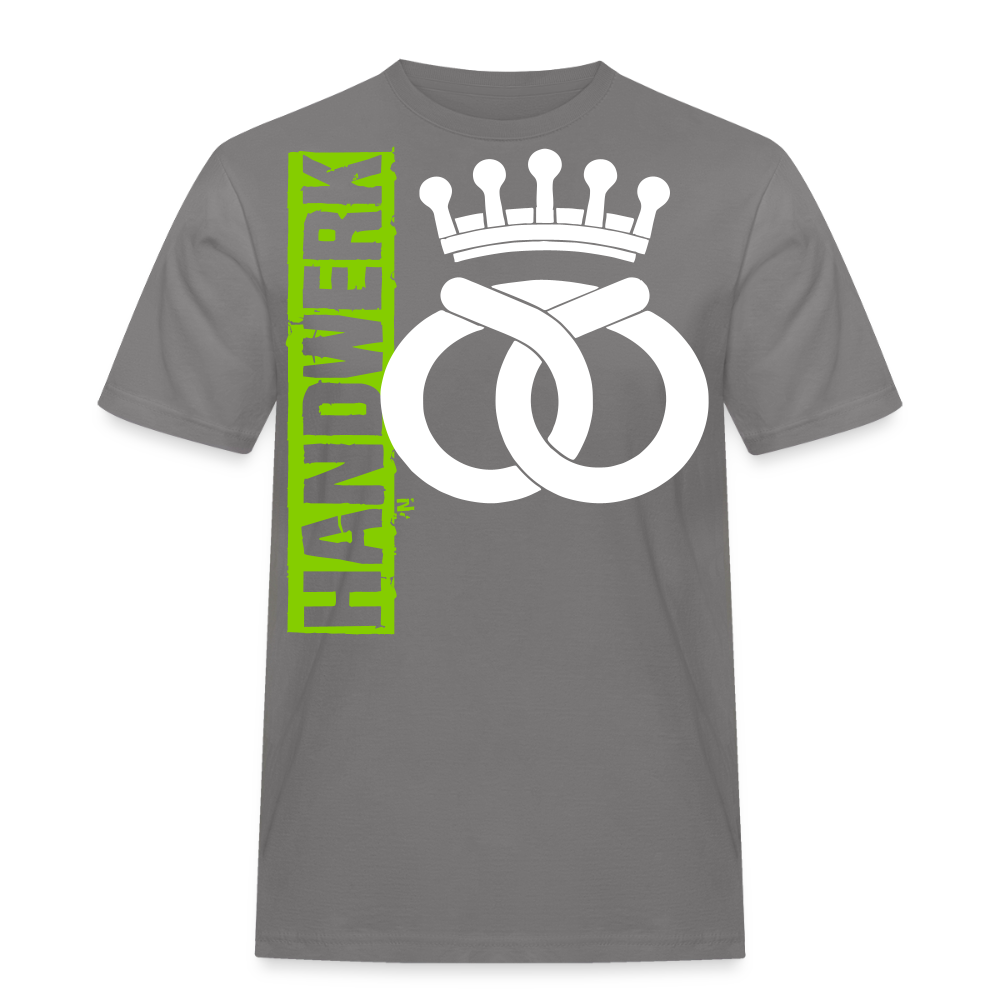 Unisex Workwear T-Shirt "Bäcker" Grau Männer Workwear T-Shirt