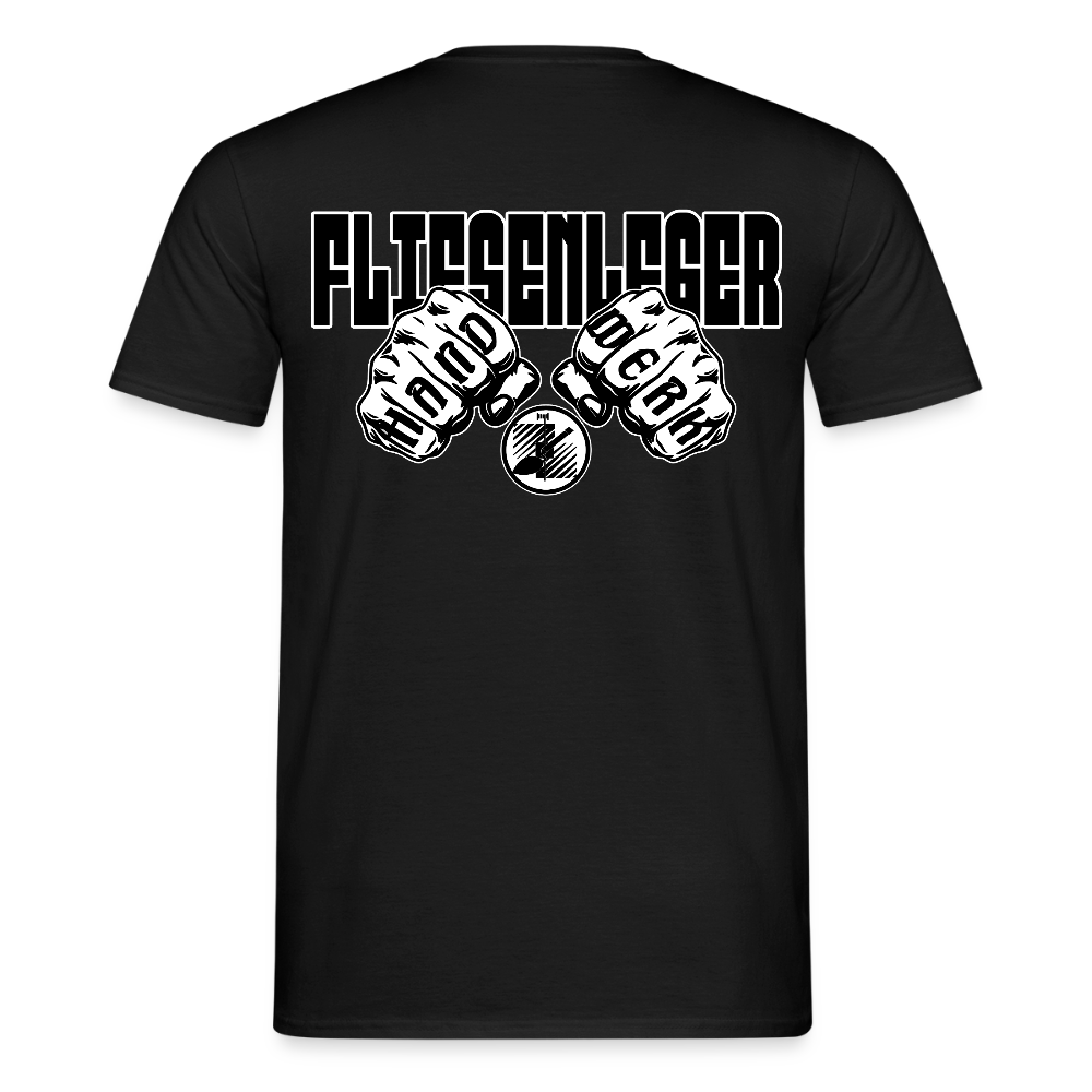 Unisex T-Shirt "Fliesenleger" Schwarz Männer T-Shirt