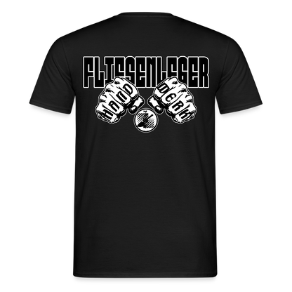 Unisex T-Shirt "Fliesenleger" Schwarz Männer T-Shirt