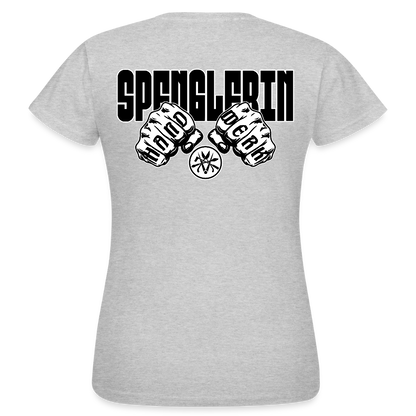 Frauen T-Shirt "Spenglerin" (beidseitig bedruckt) - Grau meliert