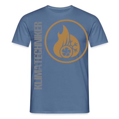 Unisex T-Shirt "Klimatechniker" Taubenblau Männer T-Shirt