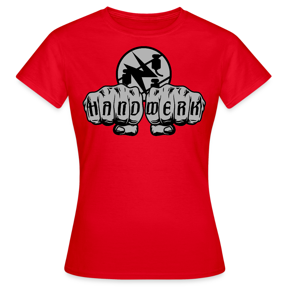 Frauen T-Shirt "Elektriker" Rot Frauen T-Shirt