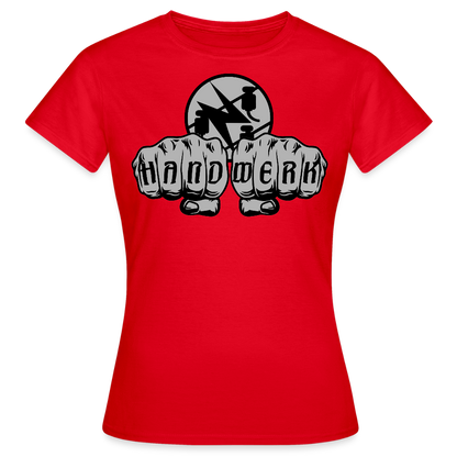 Frauen T-Shirt "Elektriker" Rot Frauen T-Shirt