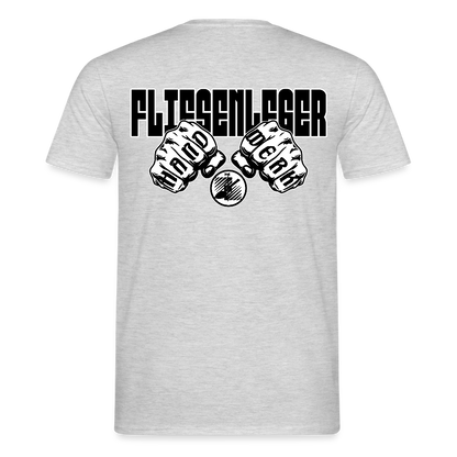 Unisex T-Shirt "Fliesenleger" Grau meliert Männer T-Shirt