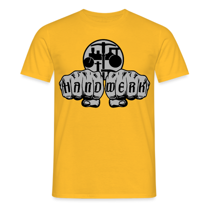 Unisex T-Shirt "Strassenbauer" Gelb Männer T-Shirt