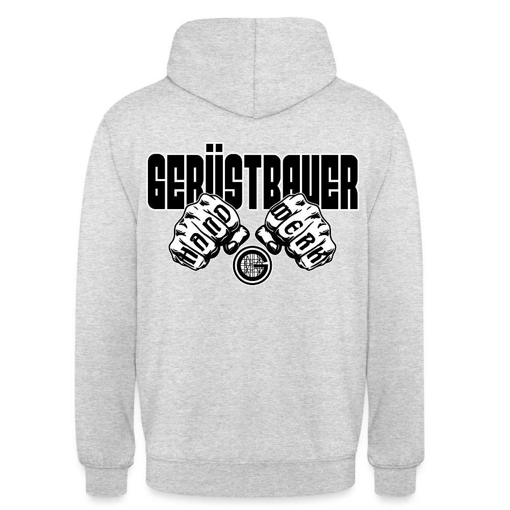 Unisex Hoodie "Gerüstbauer" - Hellgrau meliert