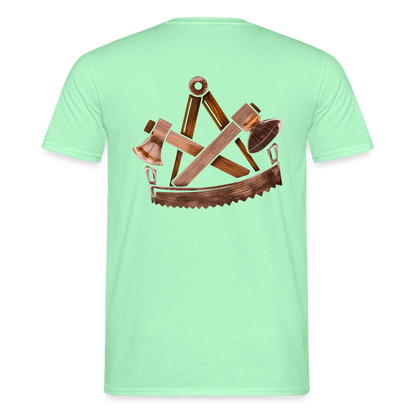 Unisex T-Shirt "Zimmermann" (beidseitig bedruckt) Mintgrün Männer T-Shirt