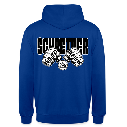 Unisex Hoodie "Schreiner" (beidseitig bedruckt) Royalblau Unisex Hoodie