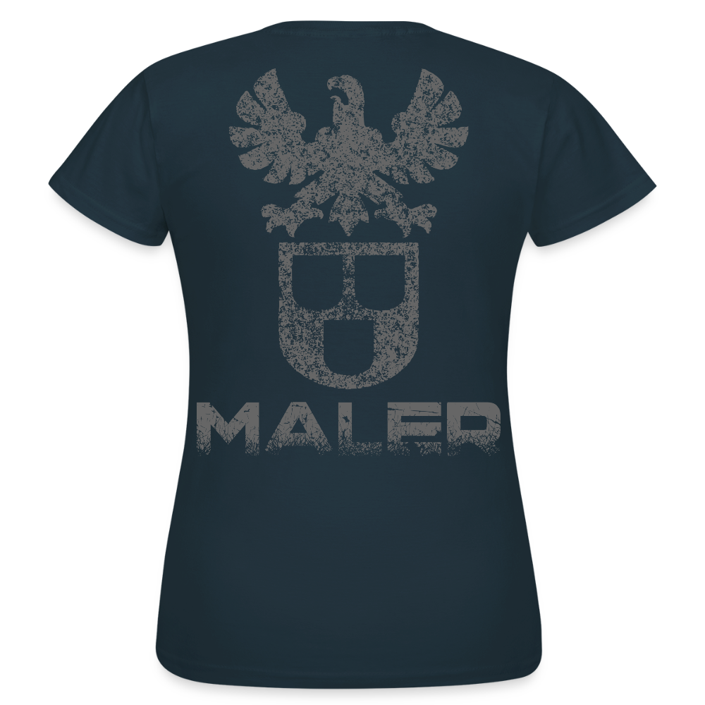 Frauen T-Shirt "Maler" Navy Frauen T-Shirt