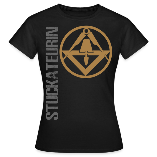Frauen T-Shirt "Stuckateurin" - Schwarz