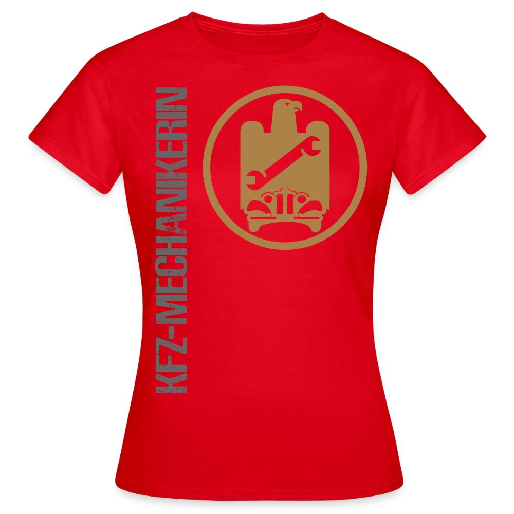 Frauen T-Shirt "KFZ-Mechanikerin" von Spreadconnect in neuem Stil, zeigt ein modernes Design, bequemes Schnittmuster und hochwertige Baumwolle.