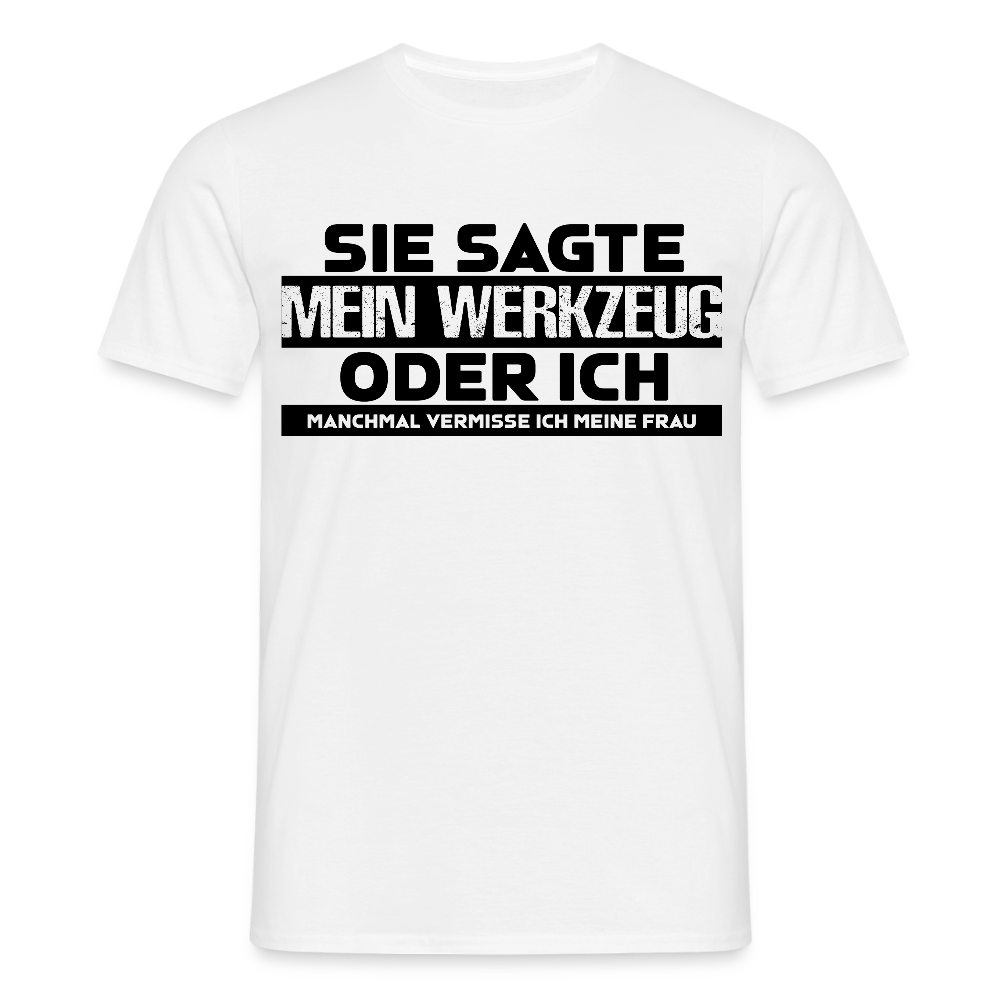 Unisex T-Shirt "Werkzeug" Weiß Männer T-Shirt